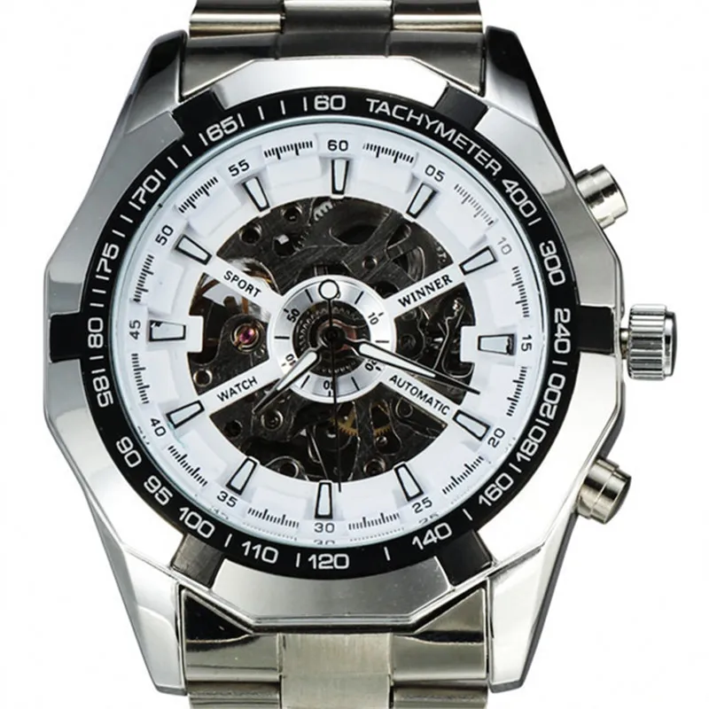 WINNER модные классические автоматические механические мужские спортивные часы