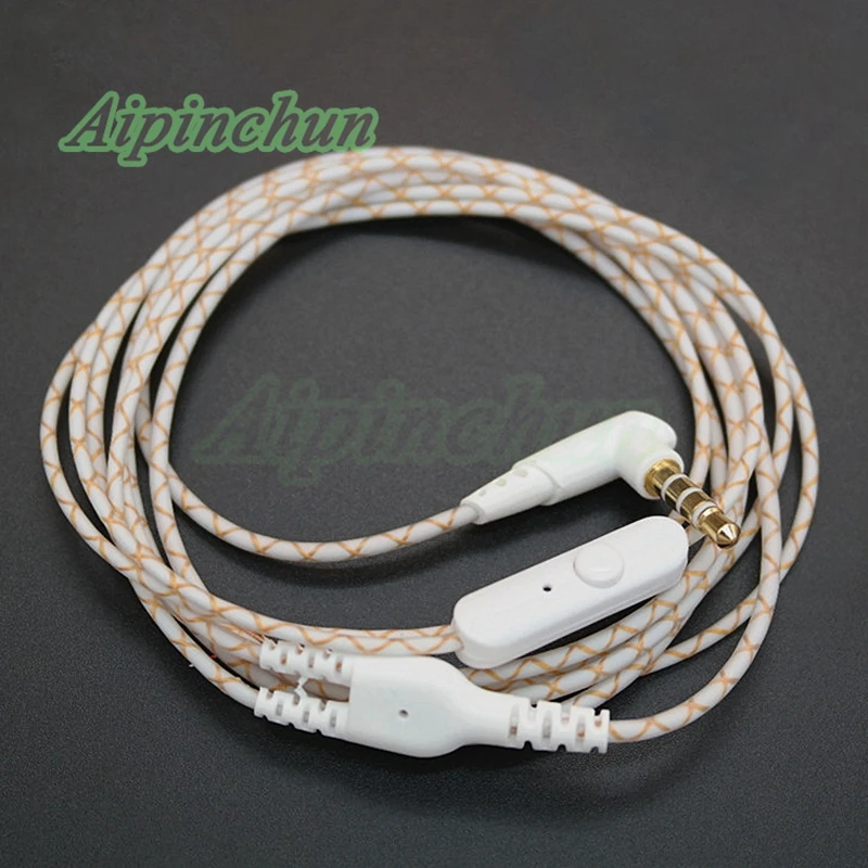 Aipinchun 3,5 мм DIY наушники аудио кабель с микрофоном Ремонт Замена наушников провода разъем 3 цвета AA0186