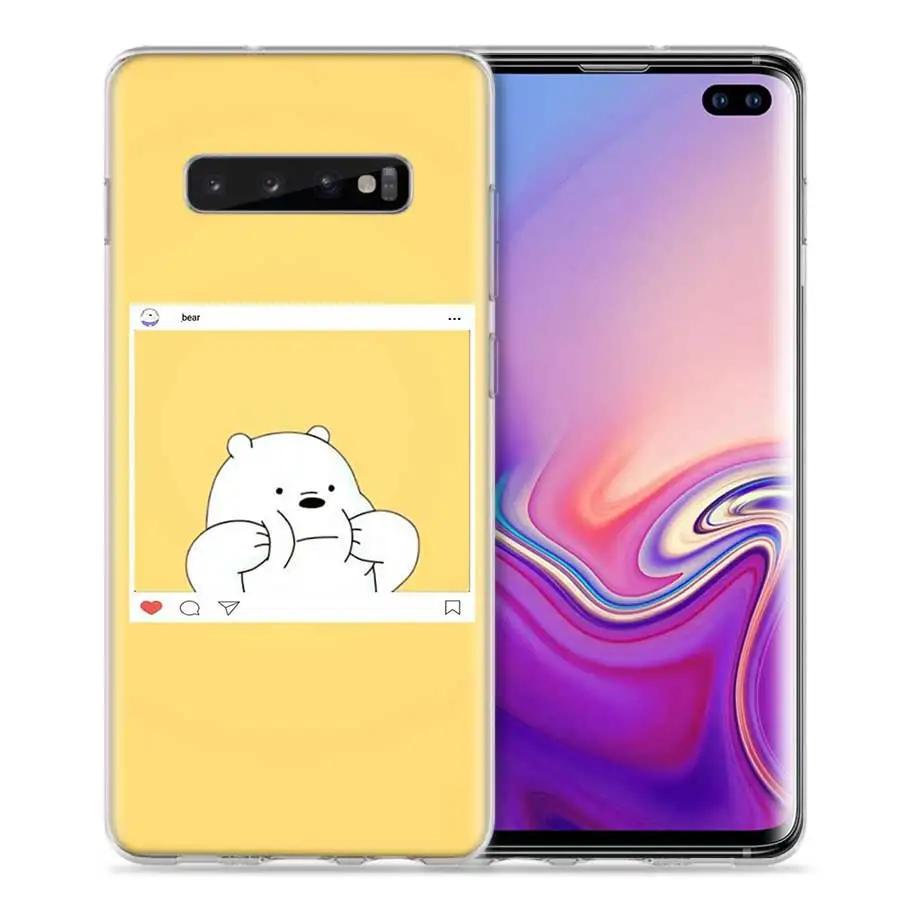 01 Мы льда голые медведи Чехол для samsung Galaxy S8 S9 S10 5G S10e S7 Note 8, 9, 10, J4 J6 плюс J5 J8 J3 силиконовый чехол для мобильного телефона с изображением персонажа мультфильмов сумки - Цвет: 01