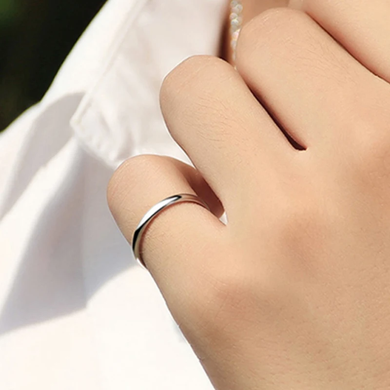 Распродажа простые гладкие женские и мужские кольца цвета розового золота