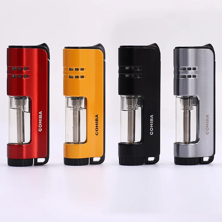 COHIBA гаджеты прочный Ветрозащитный 1 факел струи пламени сигарета сигары легче