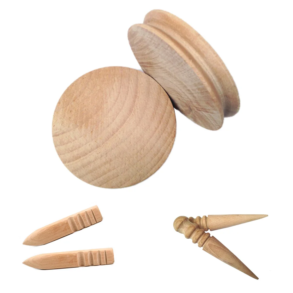 1Pc Convenient DIY Wood Edge Slicker Leather Craft Buffing Polish Round Handmade Carving Embossing Tool 3 Shapes | Дом и сад