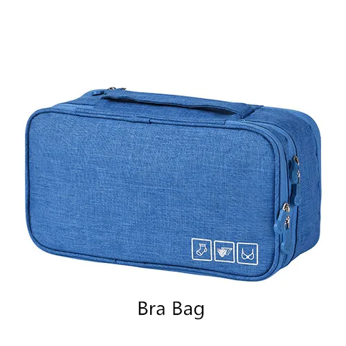 Blue B Bra Bag Дорожная косметичка для туалетных принадлежностей, чехол для гардероба, органайзер, кабель, провод, чехол, нижнее белье, обувь на молнии, для хранения багажа, аксессуары - Цвет: Blue B Bra Bag
