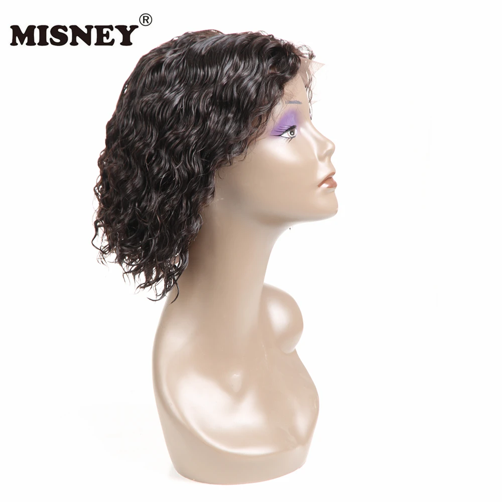 Парик из человеческих волос Remy вьющийся короткий предварительно выщипанный с