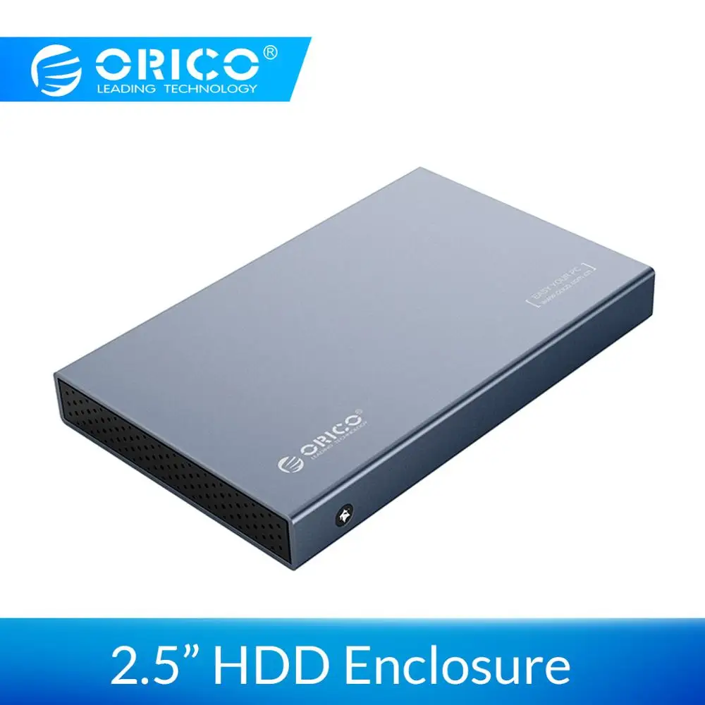 ORICO 2518S3 Алюминий 2,5 SATA коробка для жесткого диска HDD жесткий диск SSD Внешний чехол USB3.0 5 Гбит/с Поддержка 7 мм и 9,5 мм-серый