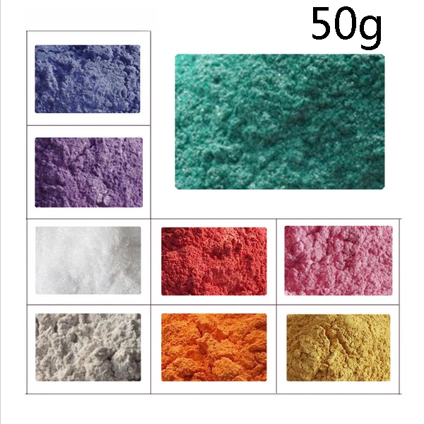 Натуральный минеральный краситель для мыла 8 цветов 50 г слюдяной порошок мыла|powder