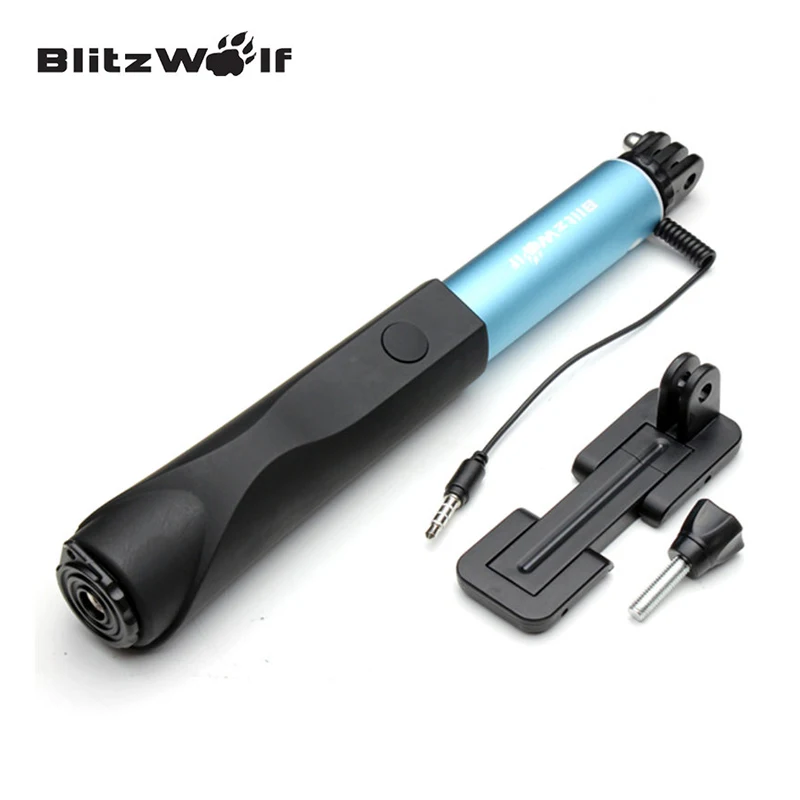 BlitzWolf мини раздвижная селфи-Палка с проводным управлением монопод для iPhone 6 samsung