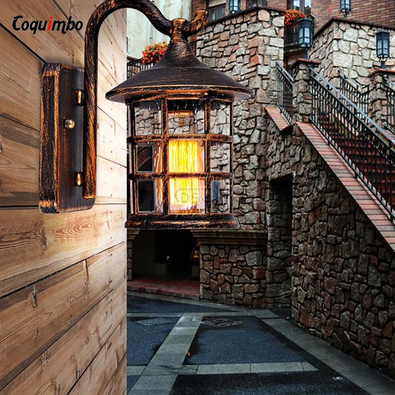 светильник настенный Американский кантри Стиль ретро открытый Бра Лампа двор