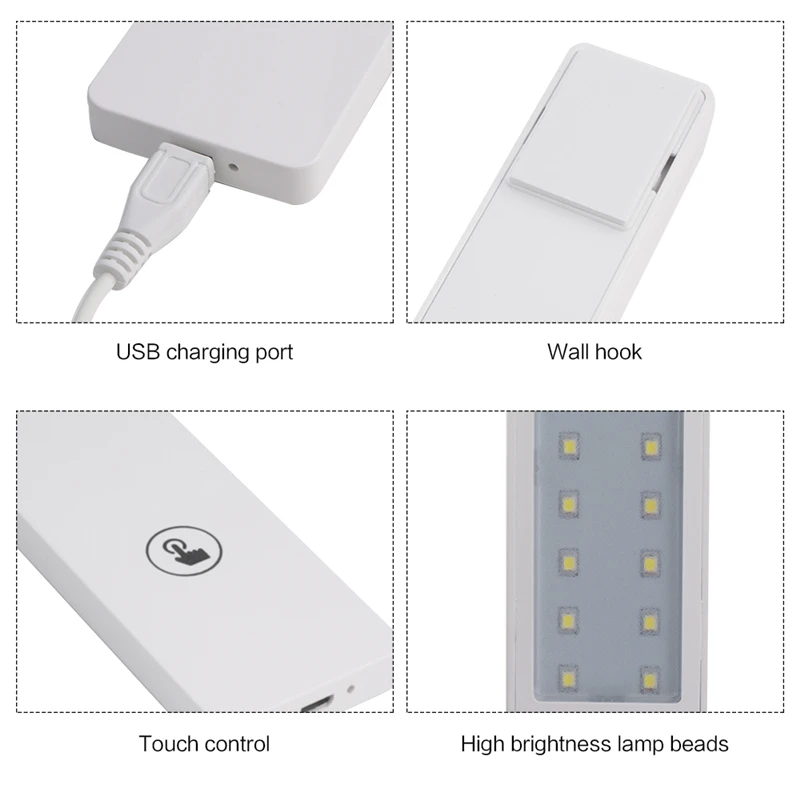 Складная Usb лампа для учебы 350lm Led 5v заряжаемая настольная мыши с температурой