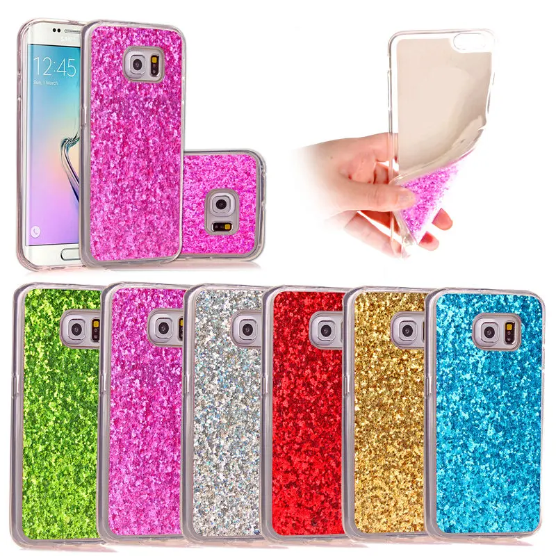 Для samsung S6 Edge S6Edge чехол цветной Блестящий Силиконовый ТПУ мягкий для телефона Galaxy