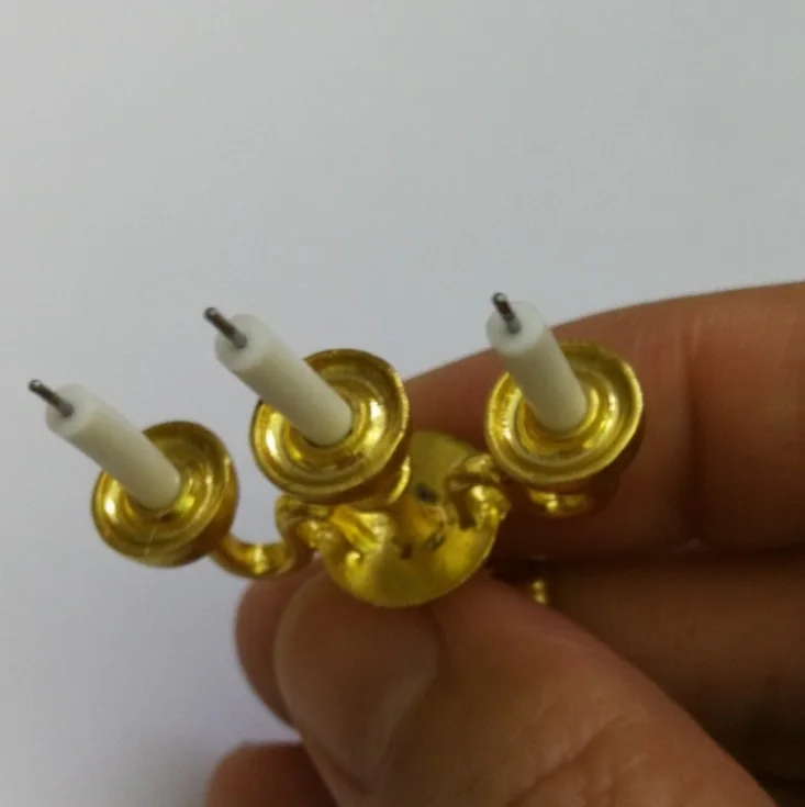 

Three candle holders] doll house model accessories dollhouse home scene materials