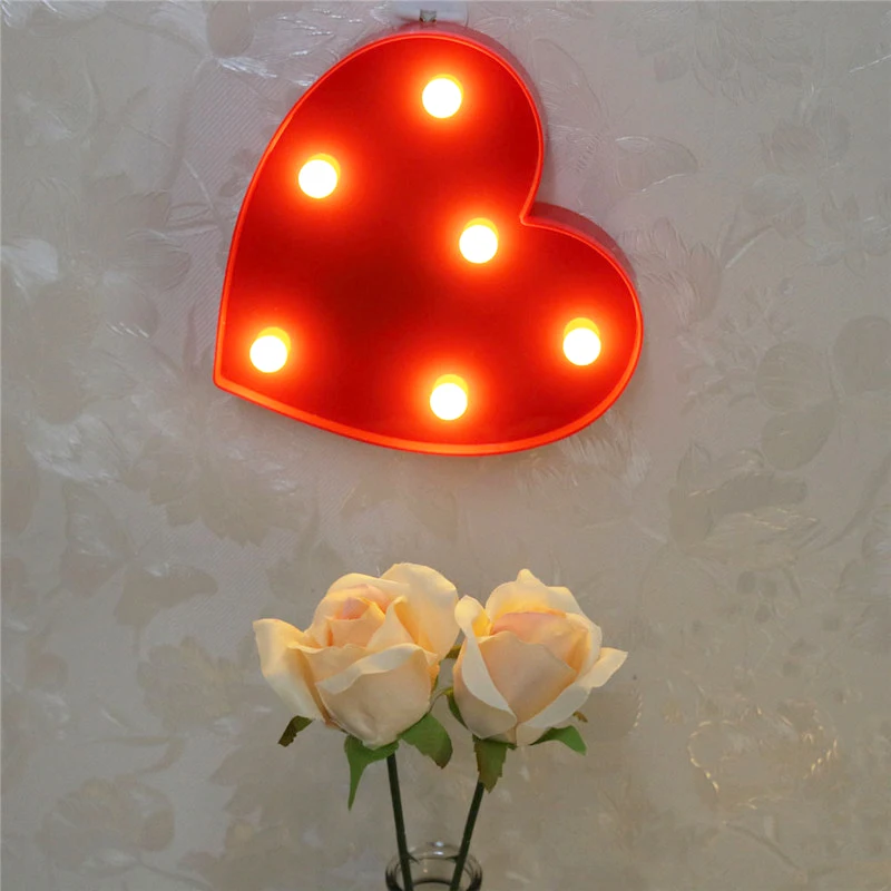 

Romantic Heart 3D LED Lamp Night Light Home Indoor Bedroom Party Decoration Kids Christmas Gift Red Pink Heart for Lovers Friend