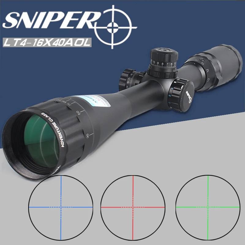 Винтовочный Оптический Прицел SNIPER LT 4 16X40 AOL тактический оптический прицел с RGB