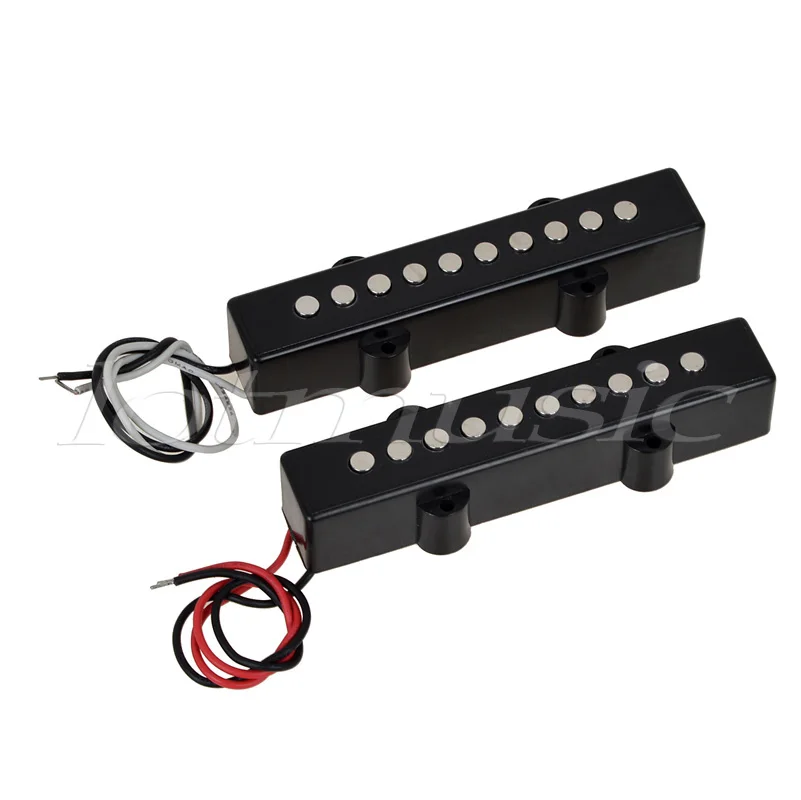 Пара 5 струнных звукосниматель мостовой шеи пикапы набор черный открытый