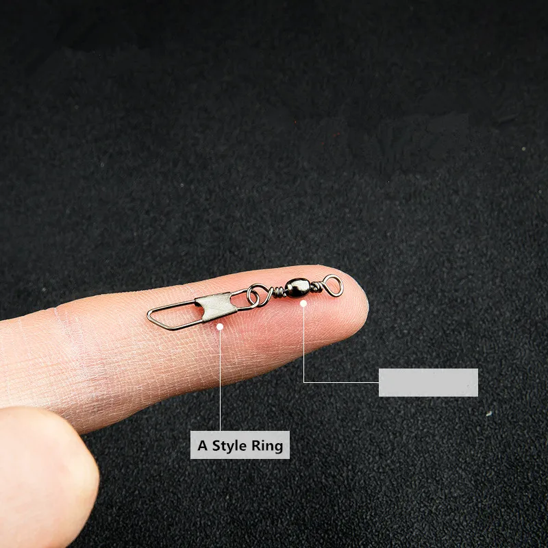 

Mavllos 10 pcs/lot Rustyproof Fishing Swivels Interlock Rolling Swivel with Hooked Snap Fish Hook Connector