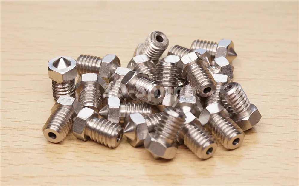 100 шт. V5 V6 насадка для E3D j глава экструдер Hotend нержавеющая сталь 0 25 4 6 8 1 мм m6 нить 75