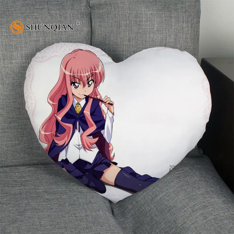 Наволочка в форме сердца Zero Tsukaima на молнии размер 41x36 см 47x42 см|pillow cover custom|pillow
