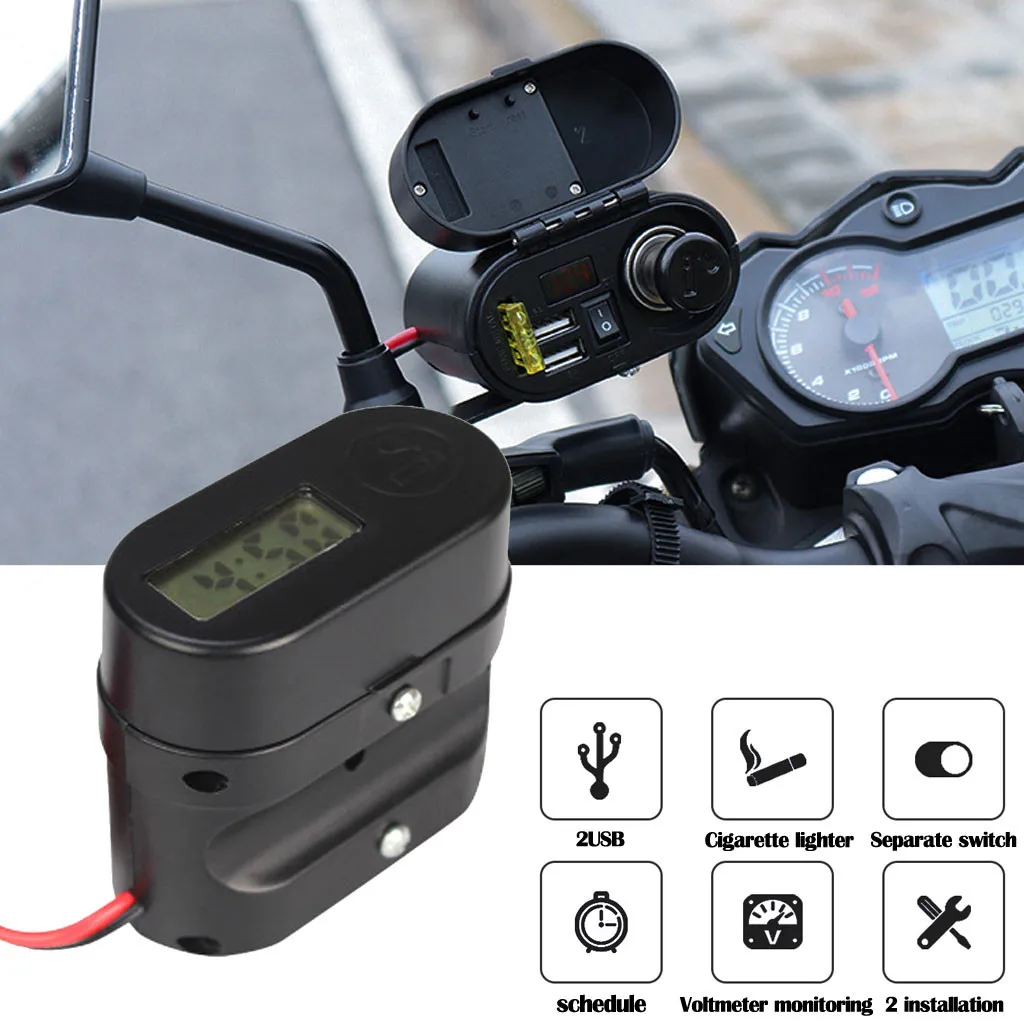 Новинка 2019 12 В прикуриватель для автомобильного мотоцикла розетка с двойным USB