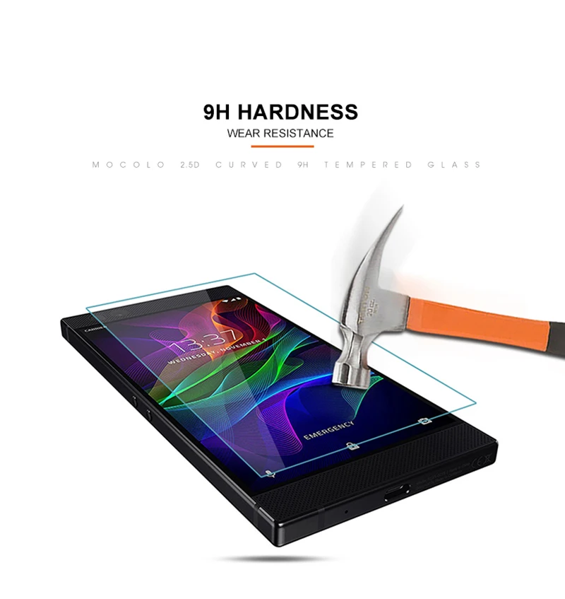 9H 2.5D защита экрана для Razer стекло телефона закаленное смартфона передняя пленка