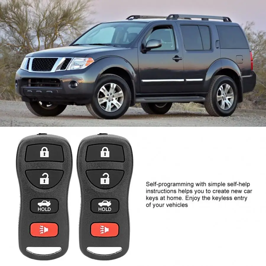 2pcs 4 Button Car Keyless Entry Remote Control Self-programming Key KBRASTU15 ABS Accessories | Автомобили и мотоциклы