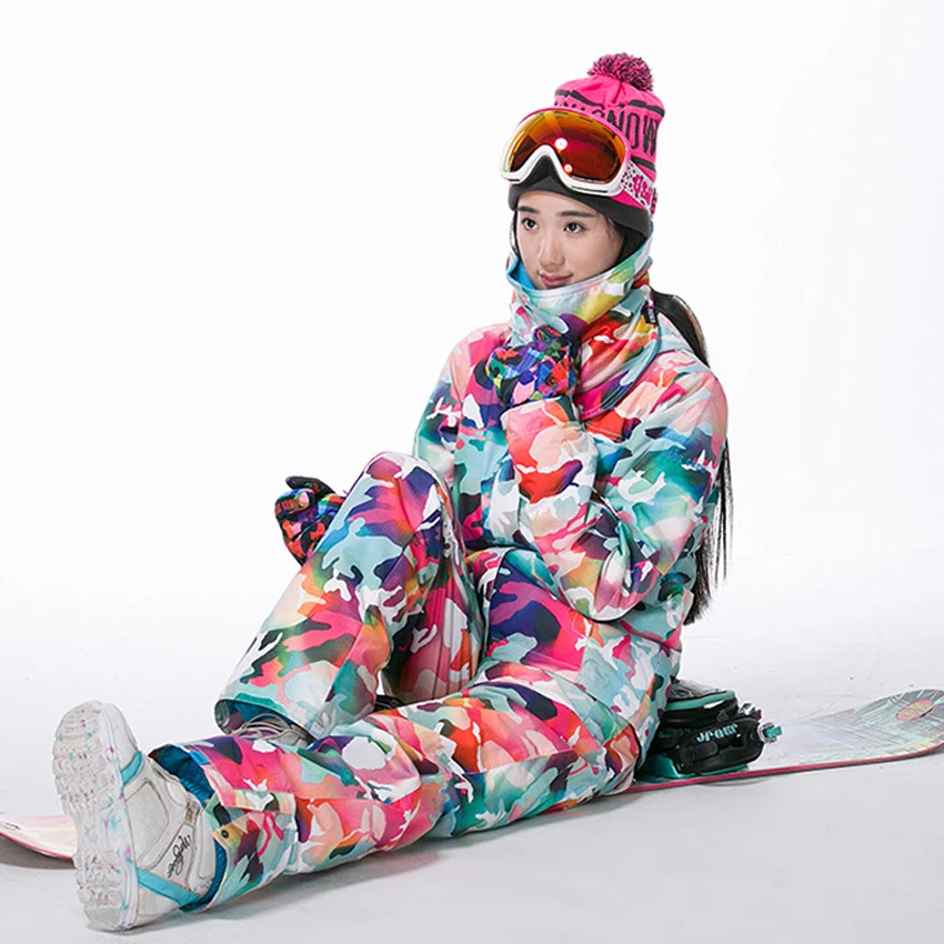 Женские зимние теплые водонепроницаемые лыжные куртки спортивные уличные