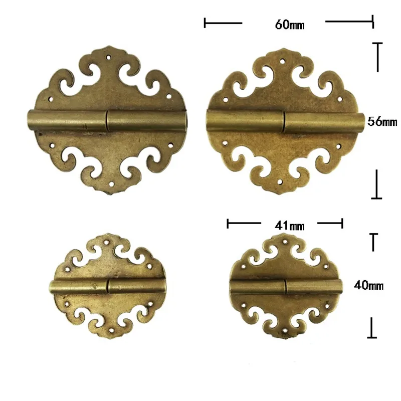 

Brass Flower Hinge Decor Cloud Hinges Wooden Gift Jewelry Box Hinge Fittings for Furniture Hardware+Srew 41*40mm;60*56mm