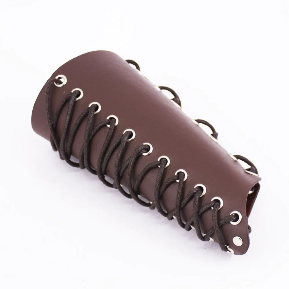 

2 Color Cow Leather Arm Protector Traditional Recurve Bow Arm Guard for Shooting Barcer Hunting Archery Accessory