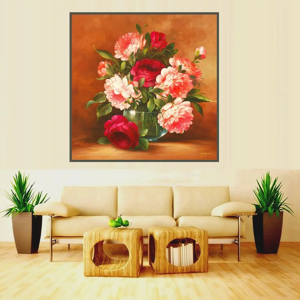 

Hallway Decor Peony Flowers Home Decor Poster and Print Wall Art White Flower Daisy Artwork for Living Room Office Wall Decor