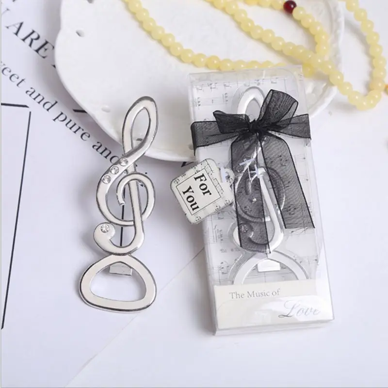 Портативная металлическая открывалка для бутылок с музыкальными нотами кухни