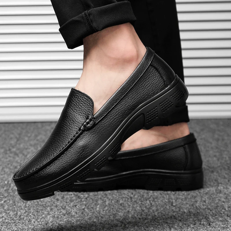 Men Shoes Genuine Leather outdoor Moccasin Loafers Designer Slip on Flat Classical Chaussure Hombre zapatillas size 47 L5 | Обувь