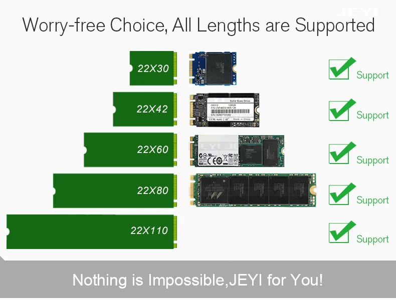 JEYI SK7 M.2 NVMe SSD NGFF для PCI-E X4 адаптер M ключ B ключ двойной интерфейс карты Поддержка PCI-E3.0 двойное напряжение 12 В+ 3,3 В SATA3