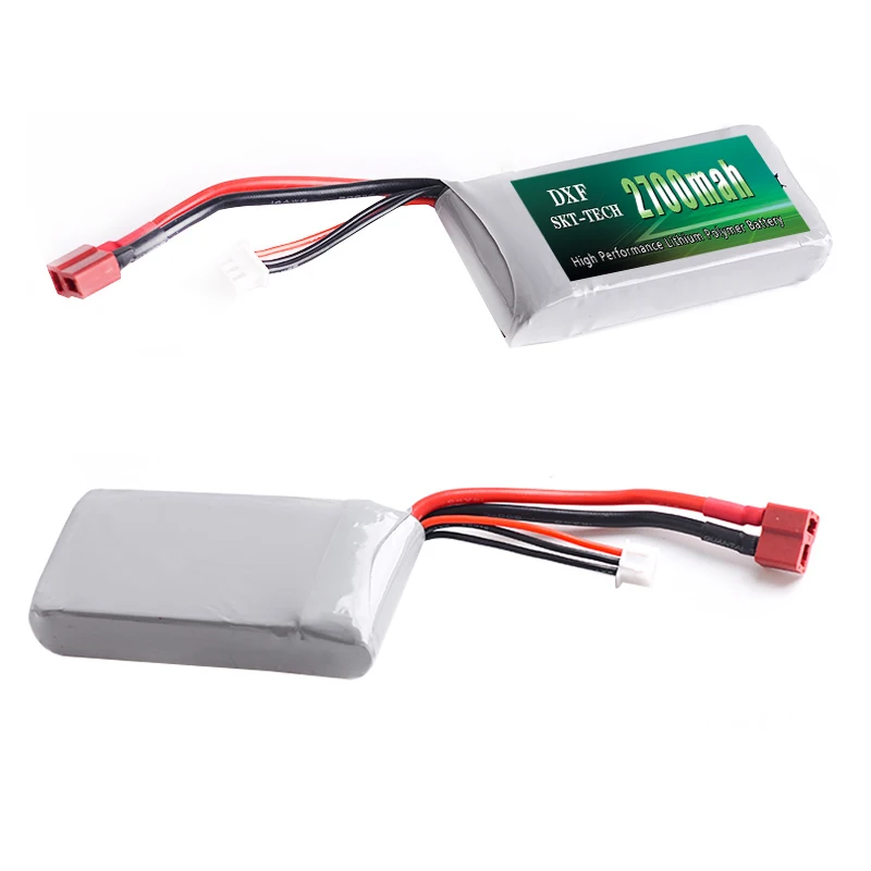 DXF 2 шт. RC Lipo батарея 2S 7,4 V 2700mah 20C Max 40C для Wltoys 12428 12423 1:12 RC автозапчасти