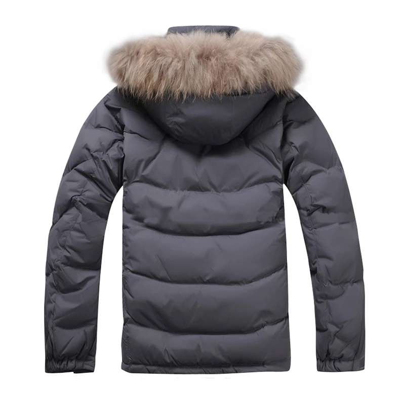 2022 High Quality  Men Duck Down Jacket Winter Down Coats Raccoon Fur Fashion Waterproof Winter Men Coats Outwear Parka Homme
