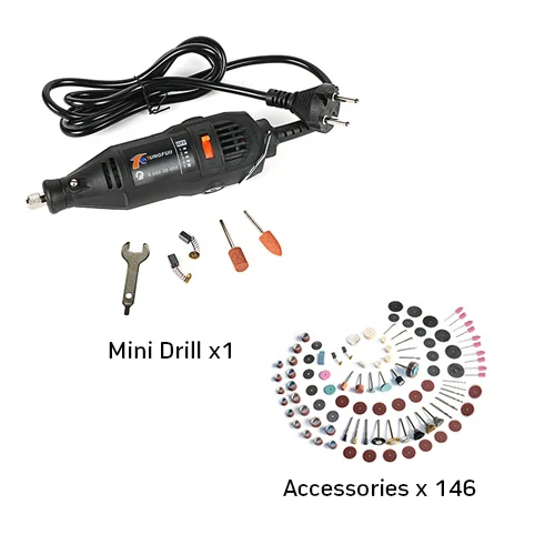 Set 1 Электрический Роторный инструмент Dremel инструменты гравировальный станок ручка для Dremel 3000 4000 Мини электрическая дрель шлифовальный станок сверлильный станок 146 шт - Цвет: Set 1