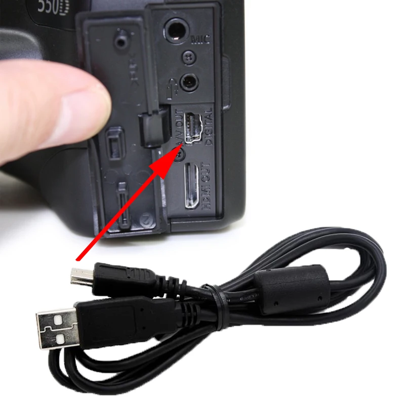USB кабель для камеры Canon 5D 7D 10D 20D 450D 500D 550D 600D 650D 700D 1100D 1200D 1300D Кабели передачи | Кабели передачи данных -32993454834