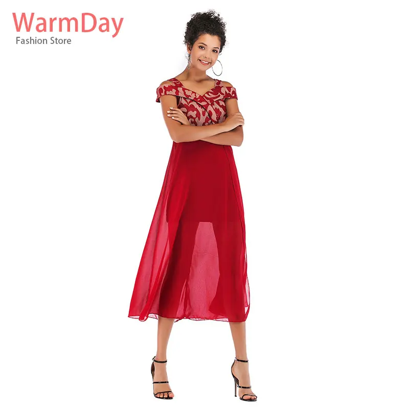 Warmday2019 летние женские вечерние винтажные Формальные Элегантное длинное