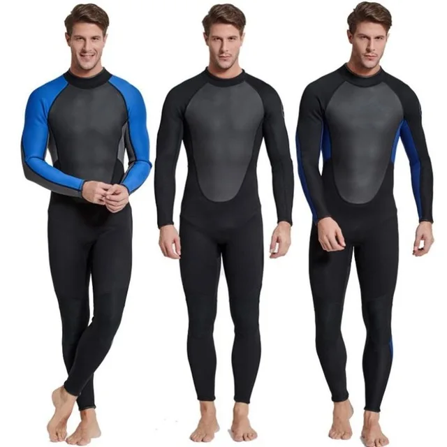 

SBARTWetsuit Men Full 3mm Neoprene Wet Suit Surfing Suit Diving Snorkeling Swimming Jumpsuit Back Zipper Men's Long Sleeve