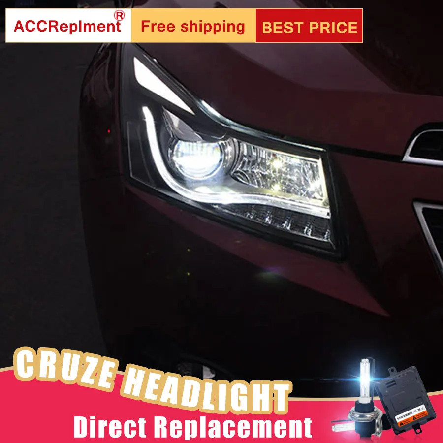 2 шт. светодиодный фары для автомобиля Chevrole Cruze 2009-2014 Автомобильные ангельские