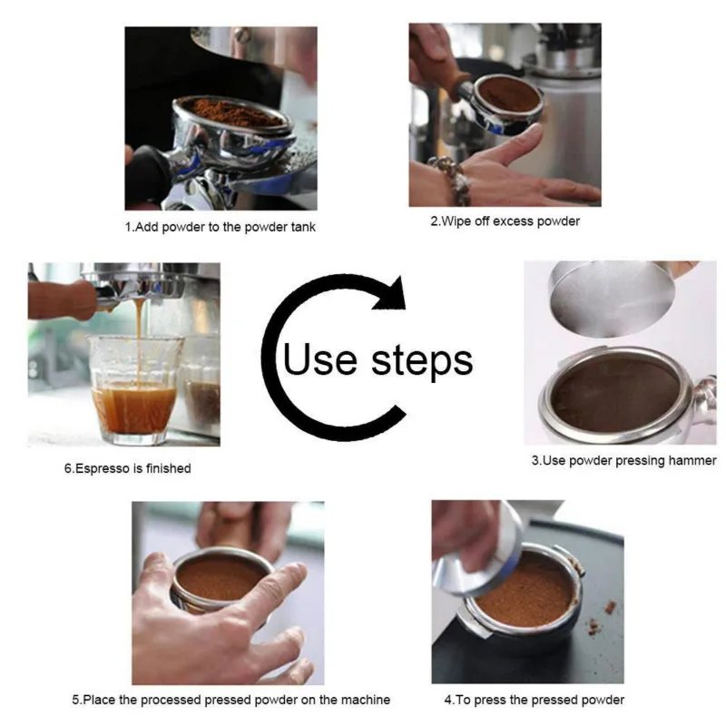 Кофемолка 49 мм/51 мм/58 мм Whorl плоская основа пульсация Es press o Cafe Barista инструменты для