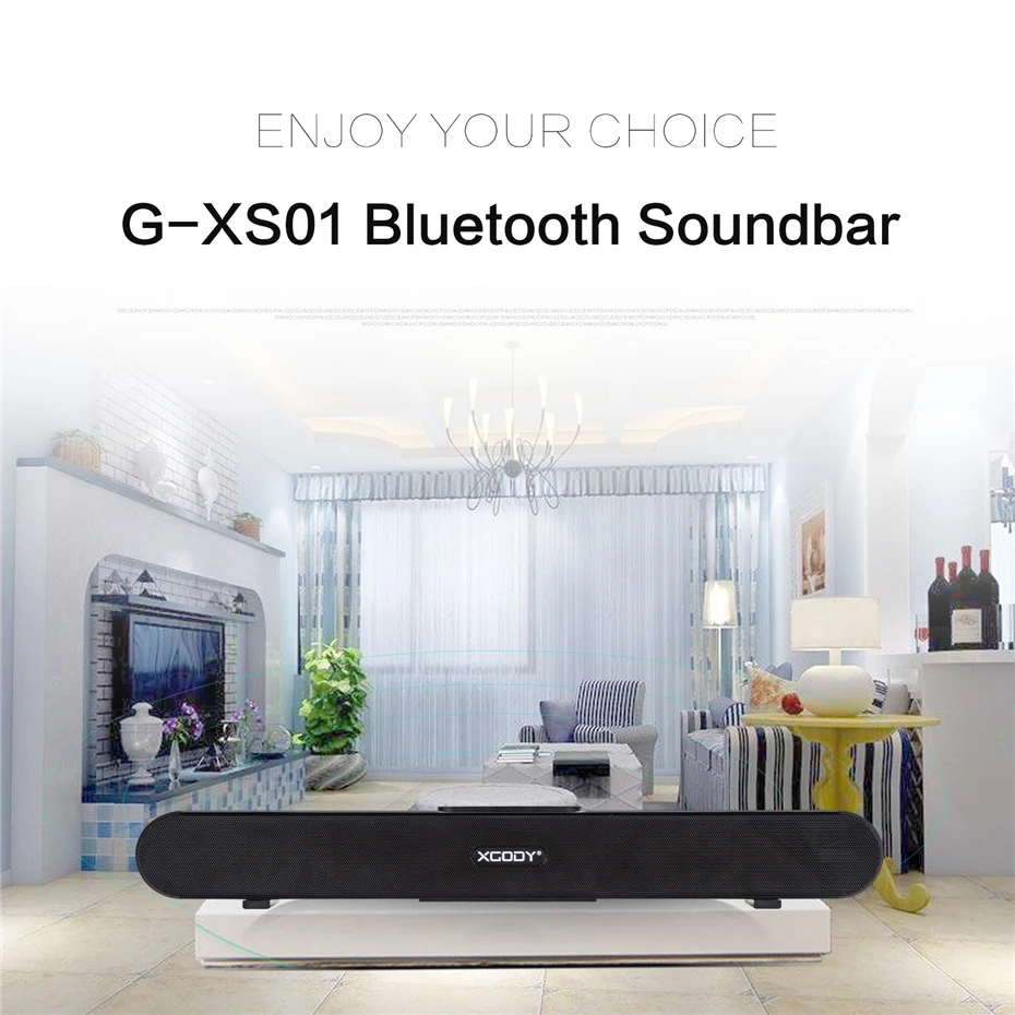 XGODY Bluetooth Soubdbar динамик G-XS01 домашний кинотеатр проводной беспроводной Bluetooth 5,0 10 Вт звуковая панель для ТВ AUX RCA аудио вход