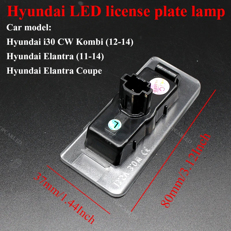Супер яркий светодиодный фонарь для номерного знака Hyundai Elantra купе i30 CW 2 шт./компл.