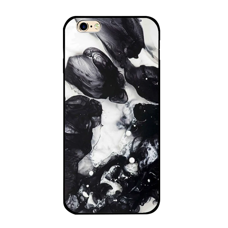 Для Apple iPhone 6/6 Plus черный чехол для телефона DIY мягкого ТПУ 5 &quotдля 6/6S Тонкий с