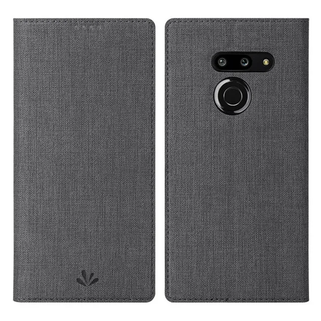 Чехол для телефона LG g7 G8 ThinQ V40 V50 ThinQ противоударный флип-чехол для телефона из натуральной кожи защитный чехол для LG G6 G9 G7 Fit - Цвет: gray