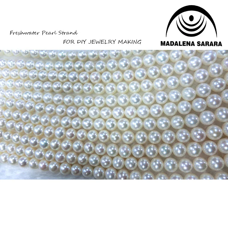 MADALENA SARARA AAA 10-11mm Freshwater Pearl Genuine Natural Pink White Purple Women Necklace For DIY Jewelry Making 18&quot | Украшения и
