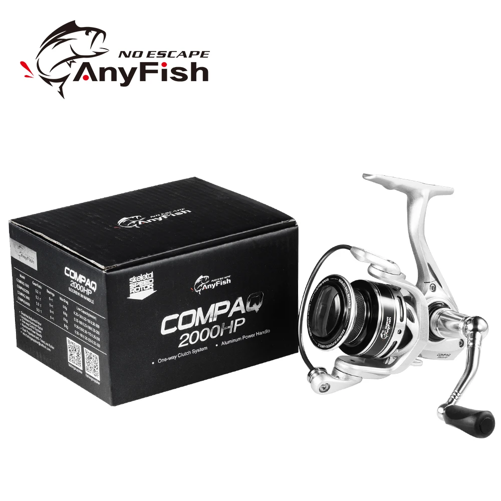 Рыболовная катушка Anyfish COMPAQ для спиннинга редукция 1000/2000/3000/4000 максимальное