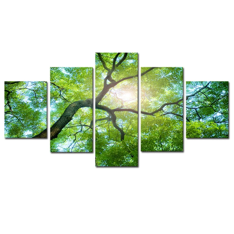 

Green Trees Modern Home Wall Decor Canvas Picture Art HD Print Painting On Canvas Artworks Unframed Painting By Numbers