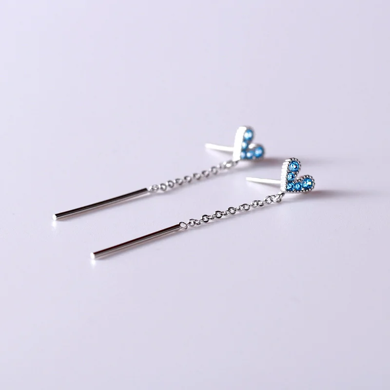 2019 новые серьги в форме сердца серебряные иглы 925 женские яркие сережки никогда