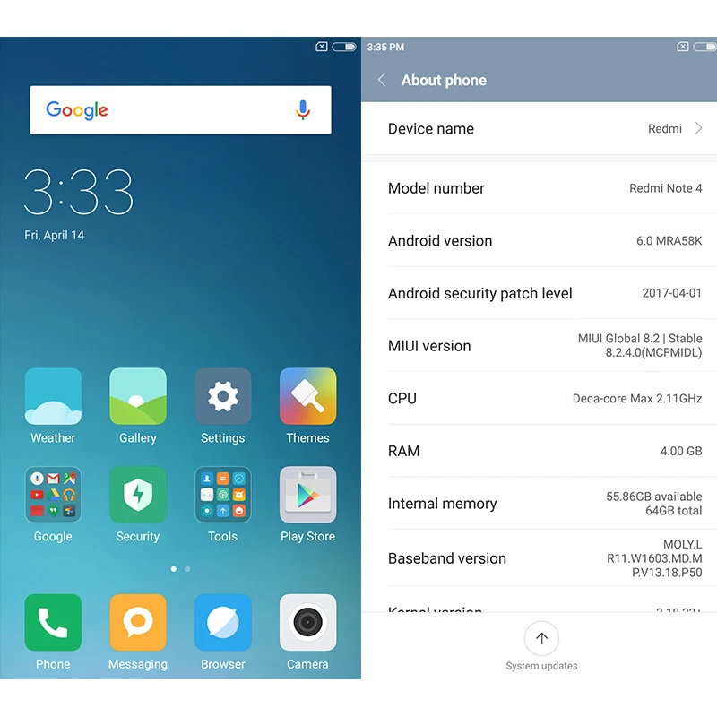 Оригинальный Xiaomi Redmi Note 4 ГБ Оперативная память 64 Встроенная мобильного телефона