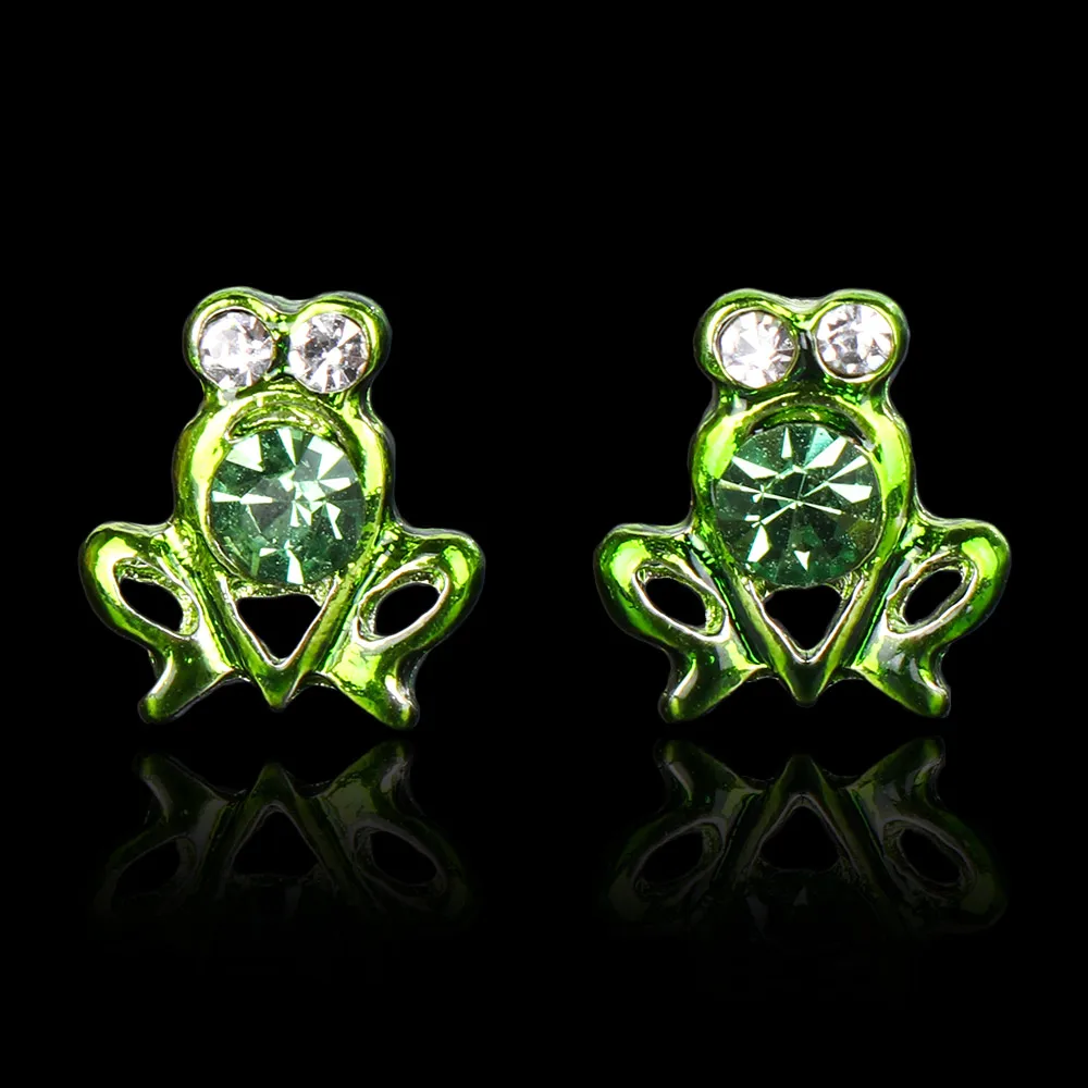 1 пара модные женские туфли Jewelry мультфильм милый маленькая лягушка уха шпильки серьги детей готические украшения лучший подарок серьги