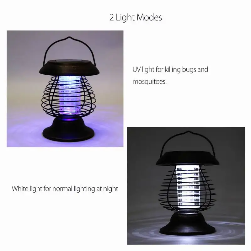 Новый светильник от комаров на солнечной энергии удобный портативный УФ